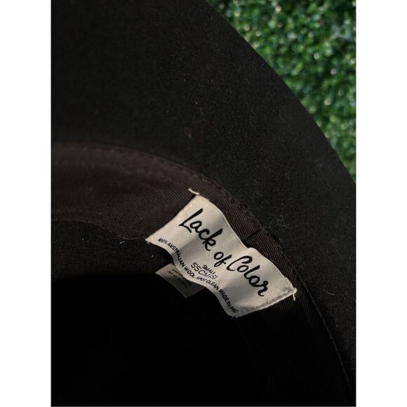 Lack of Color Noir rancher wool fedora wide brim hat classic stylish western Sz - Picture 7 of 7